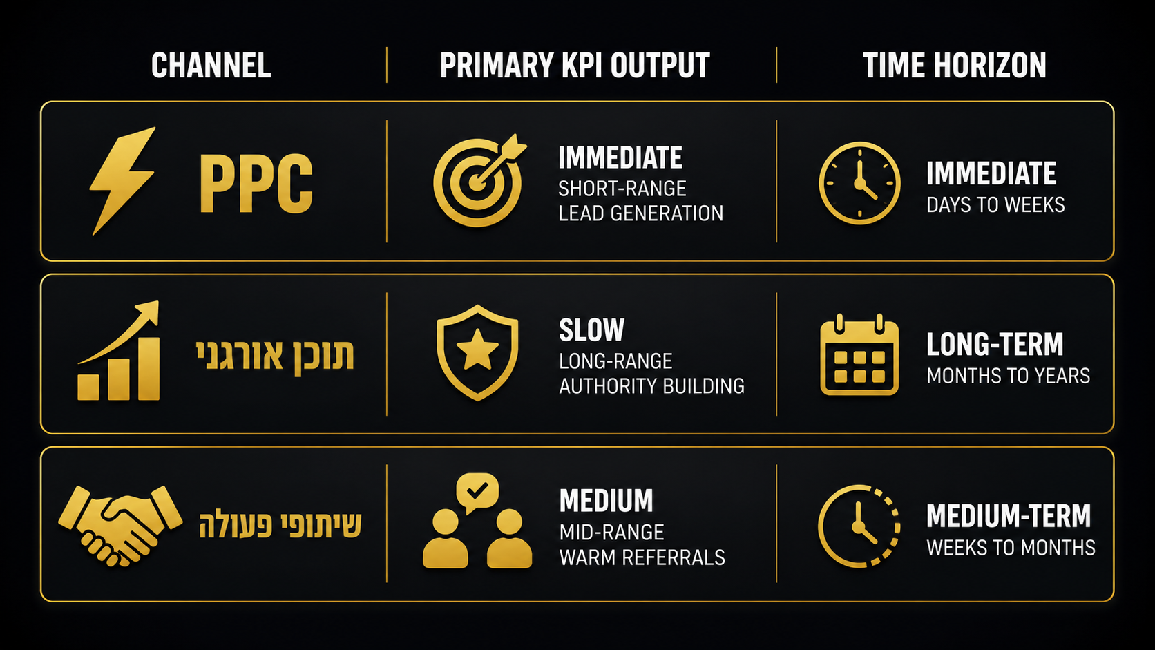 בחירת ערוצי שיווק לפי KPI - בניית מערכת משפכים נכונה